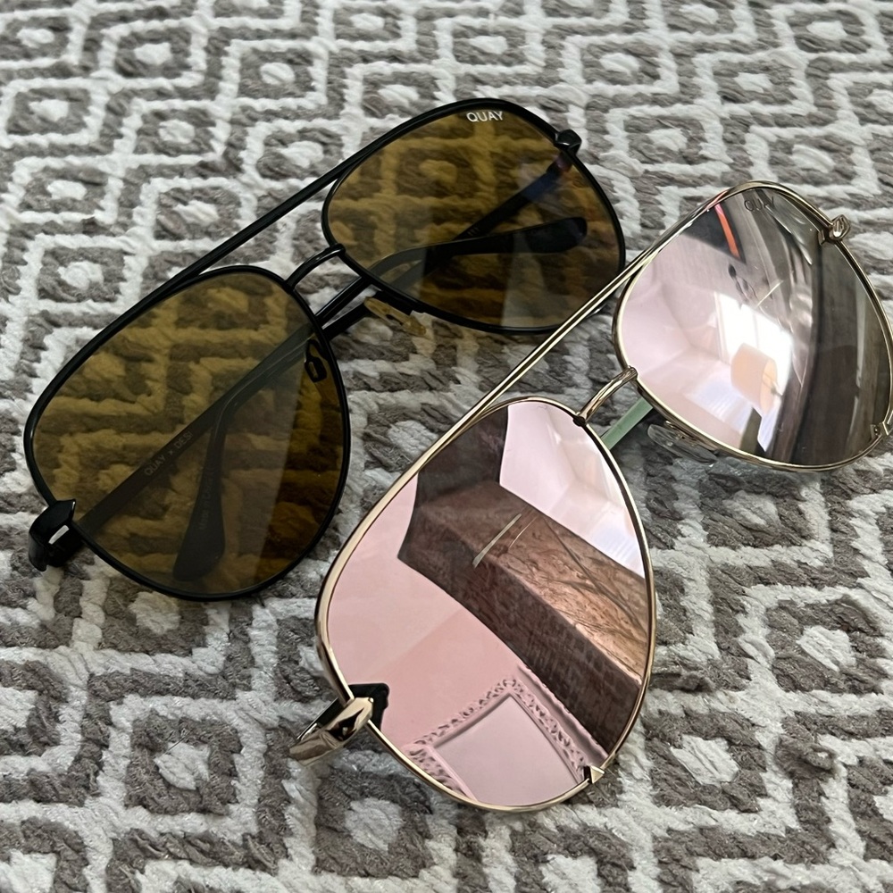 Quay X Desi Aviator Sunglasses Lot of 2.
